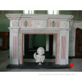 Stone continental fireplace mantel